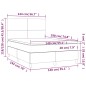 vidaXL Cama box spring con colchón tela azul 140x190 cm vidaXL Cama box spring con colchón tela azul 140x190 cm