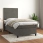 vidaXL Cama box spring con colchón terciopelo gris oscuro 80x200 cm vidaXL Cama box spring con colchón terciopelo gris oscuro 80x200 cm