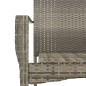 vidaXL Set comedor jardín 5 pzas y cojines ratán sintético negro gris vidaXL Set comedor jardín 5 pzas y cojines ratán sintético negro gris