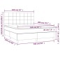 vidaXL Cama box spring con colchón terciopelo rosa 160x200 cm