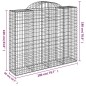 vidaXL Cestas gaviones 25 uds forma de arco hierro 200x50x160/180 cm vidaXL Cestas gaviones 25 uds forma de arco hierro 200x50x160/180 cm