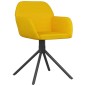 vidaXL Sillas de comedor giratorias 2 uds terciopelo amarillo vidaXL Sillas de comedor giratorias 2 uds terciopelo amarillo