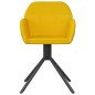 vidaXL Sillas de comedor giratorias 2 uds terciopelo amarillo vidaXL Sillas de comedor giratorias 2 uds terciopelo amarillo