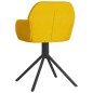 vidaXL Sillas de comedor giratorias 2 uds terciopelo amarillo vidaXL Sillas de comedor giratorias 2 uds terciopelo amarillo
