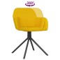 vidaXL Sillas de comedor giratorias 2 uds terciopelo amarillo vidaXL Sillas de comedor giratorias 2 uds terciopelo amarillo