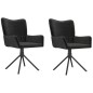 vidaXL Sillas de comedor giratorias 2 uds terciopelo negro vidaXL Sillas de comedor giratorias 2 uds terciopelo negro