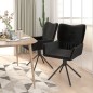 vidaXL Sillas de comedor giratorias 2 uds terciopelo negro vidaXL Sillas de comedor giratorias 2 uds terciopelo negro