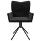 vidaXL Sillas de comedor giratorias 2 uds terciopelo negro vidaXL Sillas de comedor giratorias 2 uds terciopelo negro