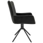 vidaXL Sillas de comedor giratorias 2 uds terciopelo negro vidaXL Sillas de comedor giratorias 2 uds terciopelo negro