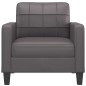 vidaXL Sillón cuero sintético gris 60 cm vidaXL Sillón cuero sintético gris 60 cm