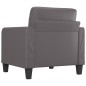 vidaXL Sillón cuero sintético gris 60 cm vidaXL Sillón cuero sintético gris 60 cm