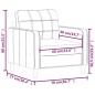vidaXL Sillón cuero sintético gris 60 cm vidaXL Sillón cuero sintético gris 60 cm
