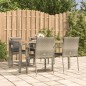 vidaXL Set comedor de jardín 5 piezas con cojines ratán sintético gris