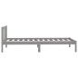 vidaXL Estructura de cama de madera maciza de pino gris 90x200 cm