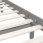 vidaXL Estructura de cama de madera maciza de pino gris 90x200 cm