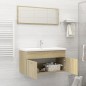vidaXL Juego de muebles de baño madera de ingeniería roble Sonoma vidaXL Juego de muebles de baño madera de ingeniería roble Sonoma
