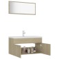 vidaXL Juego de muebles de baño madera de ingeniería roble Sonoma vidaXL Juego de muebles de baño madera de ingeniería roble Sonoma