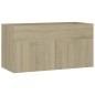 vidaXL Juego de muebles de baño madera de ingeniería roble Sonoma vidaXL Juego de muebles de baño madera de ingeniería roble Sonoma