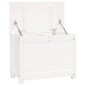 vidaXL Caja de almacenaje madera maciza de pino blanco 60x32x45,5 cm vidaXL Caja de almacenaje madera maciza de pino blanco 60x32x45,5 cm