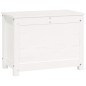 vidaXL Caja de almacenaje madera maciza de pino blanco 60x32x45,5 cm vidaXL Caja de almacenaje madera maciza de pino blanco 60x32x45,5 cm