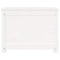 vidaXL Caja de almacenaje madera maciza de pino blanco 60x32x45,5 cm vidaXL Caja de almacenaje madera maciza de pino blanco 60x32x45,5 cm