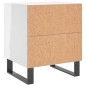 vidaXL Mesita de noche madera de ingeniería blanco brillo 40x35x47,5cm vidaXL Mesita de noche madera de ingeniería blanco brillo 40x35x47,5cm