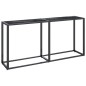 vidaXL Mesa consola vidrio templado mármol negro 160x35x75,5 cm vidaXL Mesa consola vidrio templado mármol negro 160x35x75,5 cm