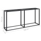 vidaXL Mesa consola vidrio templado mármol negro 160x35x75,5 cm vidaXL Mesa consola vidrio templado mármol negro 160x35x75,5 cm