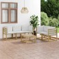 vidaXL Set de muebles de jardín 6 pzas con cojines crema vidaXL Set de muebles de jardín 6 pzas con cojines crema