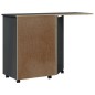 vidaXL Cajonera con ruedas y escritorio MOSS madera maciza pino gris vidaXL Cajonera con ruedas y escritorio MOSS madera maciza pino gris