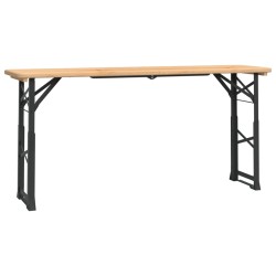 vidaXL Mesa plegable de bar madera maciza abeto 170x50x75/105 cm