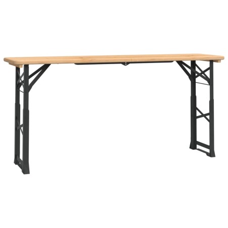 vidaXL Mesa plegable de bar madera maciza abeto 170x50x75/105 cm