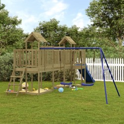vidaXL Parque infantil de exterior madera de pino impregnada