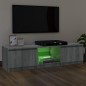 vidaXL Mueble para TV con luces LED gris Sonoma 140x40x35,5 cm