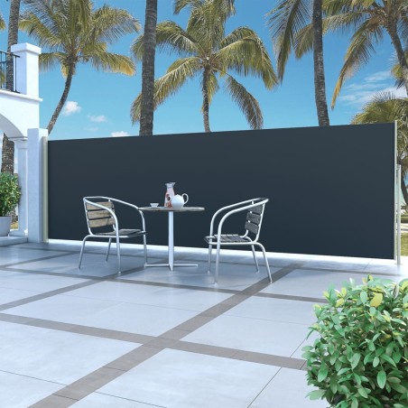 vidaXL Toldo lateral retráctil 160x500 cm negro