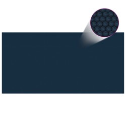 vidaXL Cubierta solar de piscina de PE flotante negro y azul 400x200cm