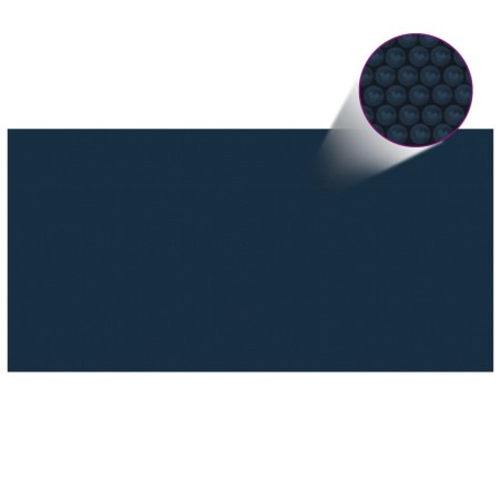 vidaXL Cubierta solar de piscina de PE flotante negro y azul 400x200cm