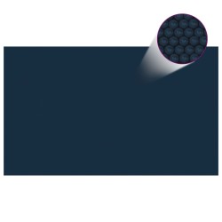 vidaXL Cubierta solar de piscina de PE flotante negro y azul 500x300cm