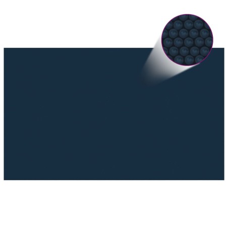vidaXL Cubierta solar de piscina de PE flotante negro y azul 500x300cm