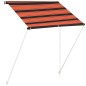 vidaXL Toldo retráctil naranja y marrón 150x150 cm vidaXL Toldo retráctil naranja y marrón 150x150 cm
