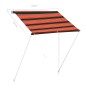 vidaXL Toldo retráctil naranja y marrón 150x150 cm vidaXL Toldo retráctil naranja y marrón 150x150 cm