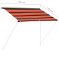 vidaXL Toldo retráctil naranja y marrón 150x150 cm vidaXL Toldo retráctil naranja y marrón 150x150 cm
