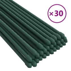 vidaXL Tutores para plantas de jardín 30 unidades acero verde 115 cm
