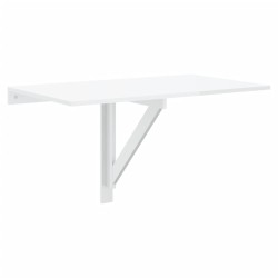 vidaXL Mesa de pared plegable contrachapada blanco brillo 100x60x56 cm