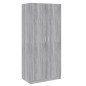 vidaXL Armario madera contrachapada gris Sonoma 80x52x180 cm vidaXL Armario madera contrachapada gris Sonoma 80x52x180 cm