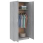 vidaXL Armario madera contrachapada gris Sonoma 80x52x180 cm vidaXL Armario madera contrachapada gris Sonoma 80x52x180 cm