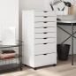 vidaXL Cajonera con ruedas MOSS madera maciza de pino blanco vidaXL Cajonera con ruedas MOSS madera maciza de pino blanco