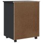 vidaXL Cajonera con ruedas MOSS madera maciza de pino gris vidaXL Cajonera con ruedas MOSS madera maciza de pino gris
