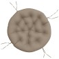 vidaXL Cojín redondo tela Oxford gris taupe Ø 100x11 cm