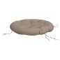 vidaXL Cojín redondo tela Oxford gris taupe Ø 100x11 cm